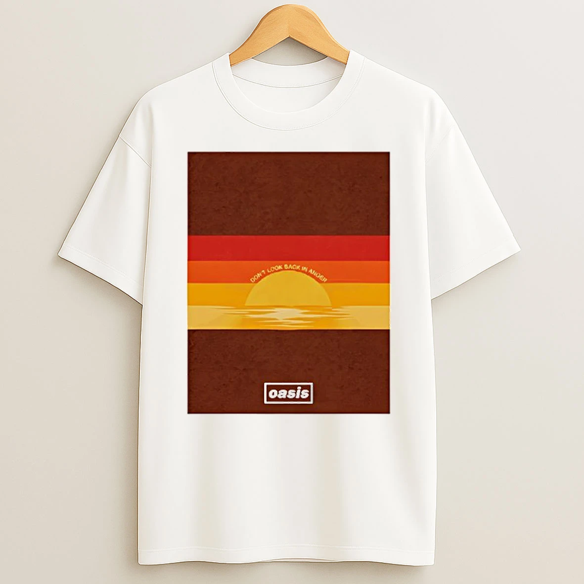 Oasis Dont Look Back In Anger Retro T Shirt