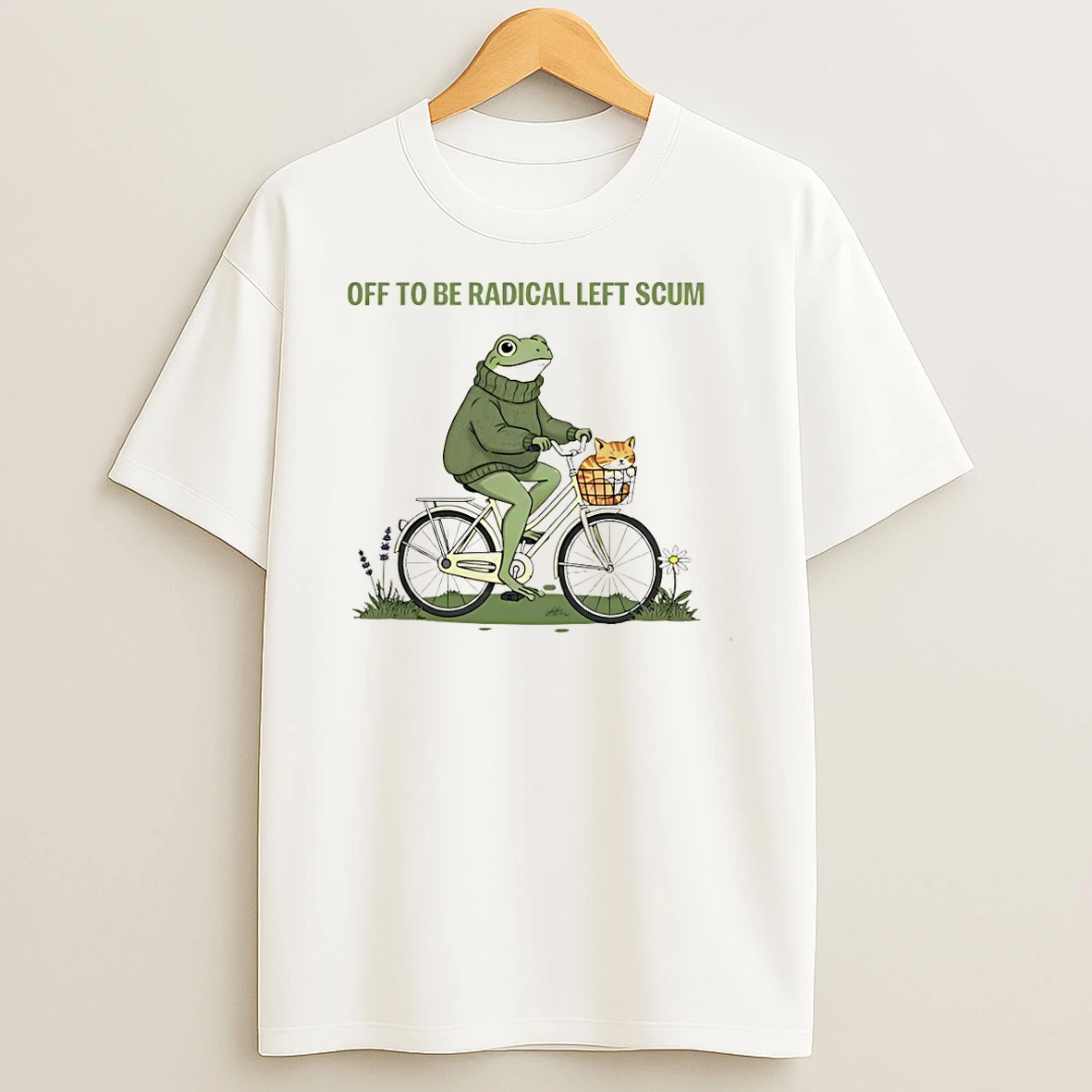 Off To Be Radical Left Scum Frog Cat Resistance T Shirt
