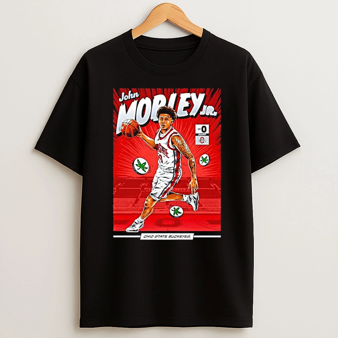 Ohio State Buckeyes Basketball 0 John Mobley Jr Comic T Shirt