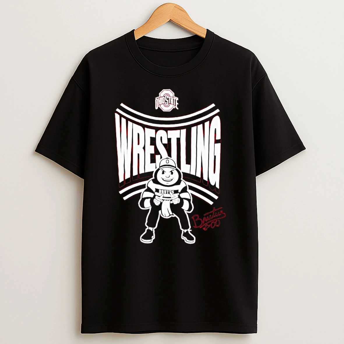 Ohio State Buckeyes Brutus The Buckeye Wrestling T Shirt