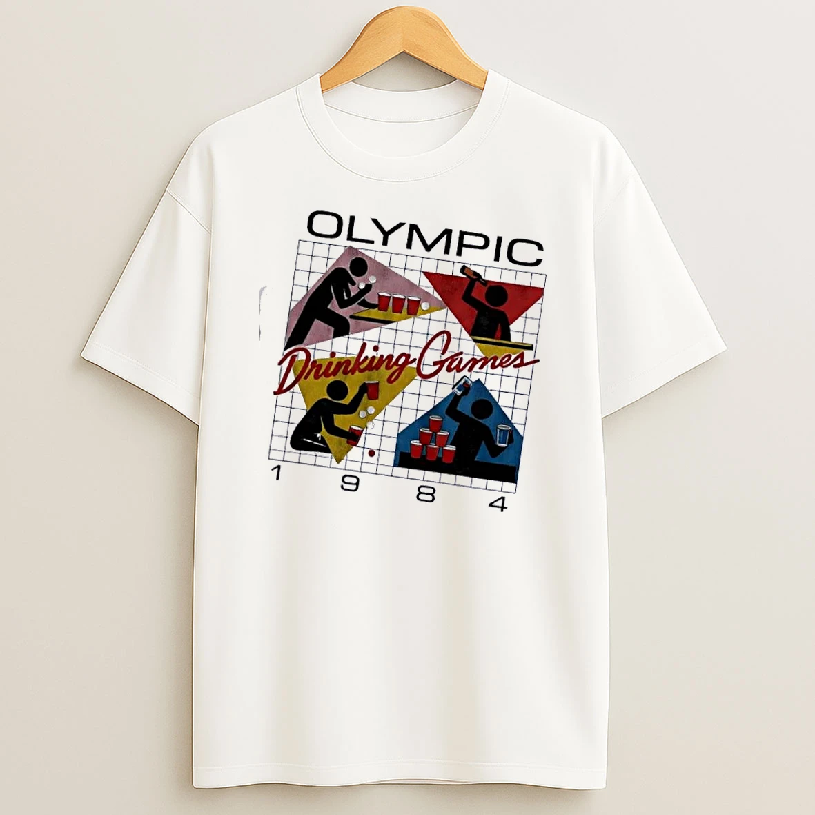 Olympic Drinking Games 1984 Vintage T Shirt