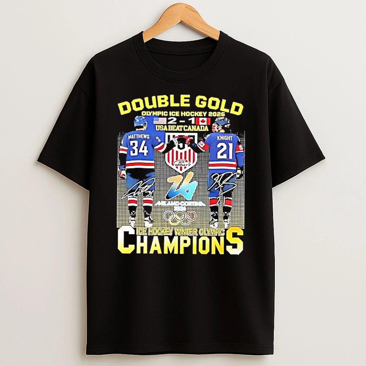Olympic Hockey Team Winter Olympic 2026 Double Gold T Shirt