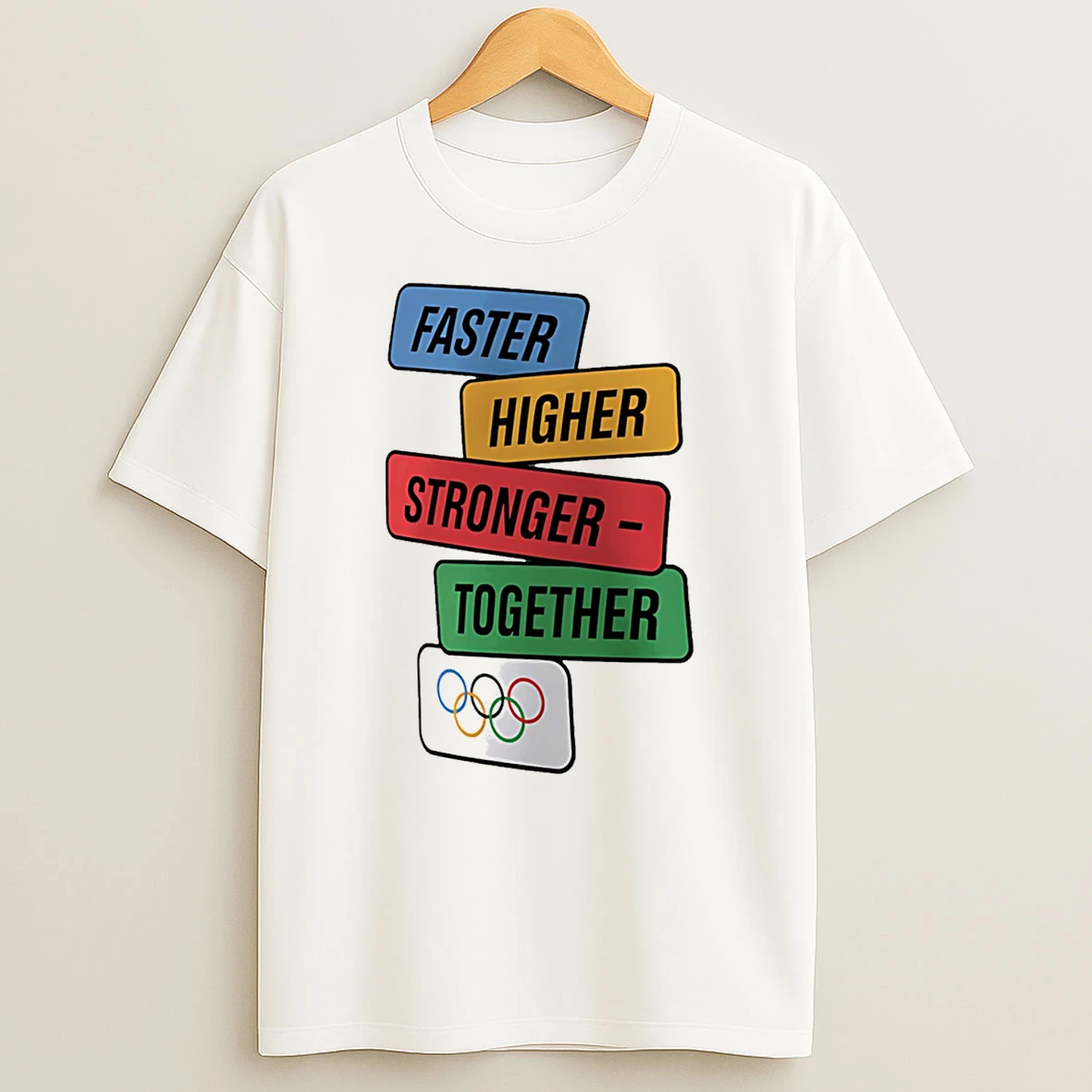 Olympic Faster Higher Stronger Together T Shirt
