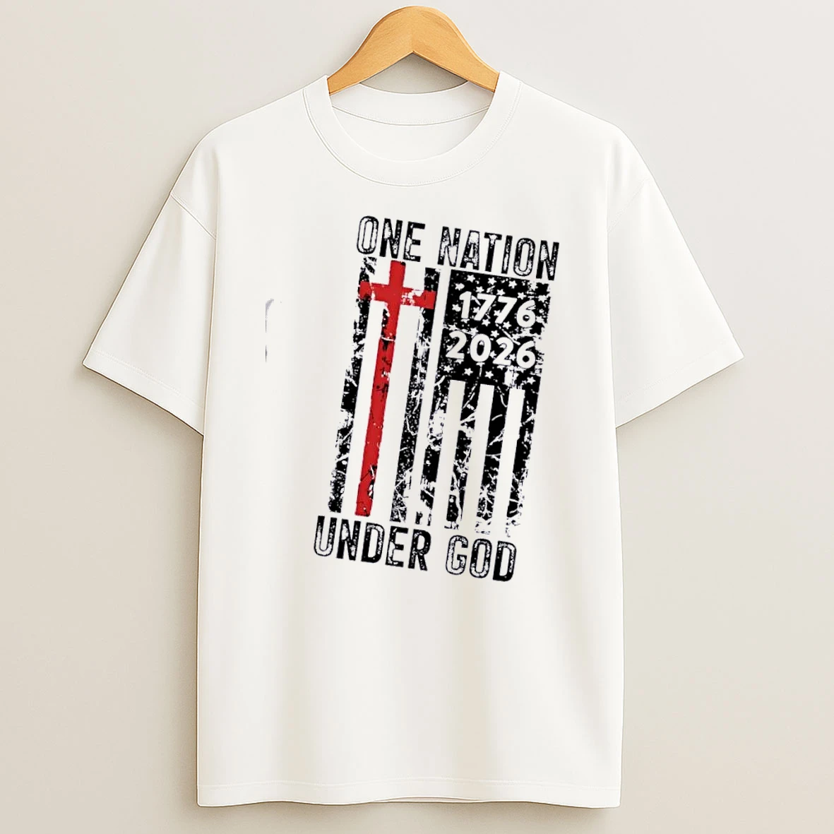 One Nation Under God 250 Years 1776 2026 Us Flag T Shirt