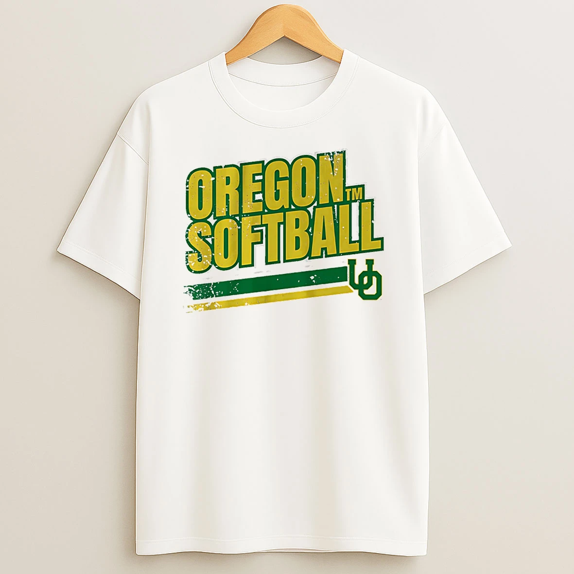 Oregon Ducks Retro Softball Logo T Shirt