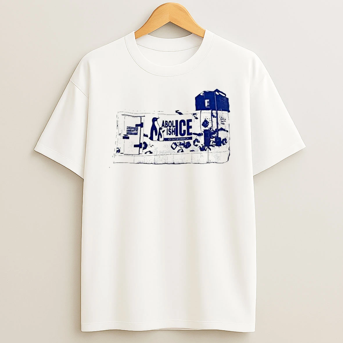 Out Of America Cartoon Penguin T Shirt
