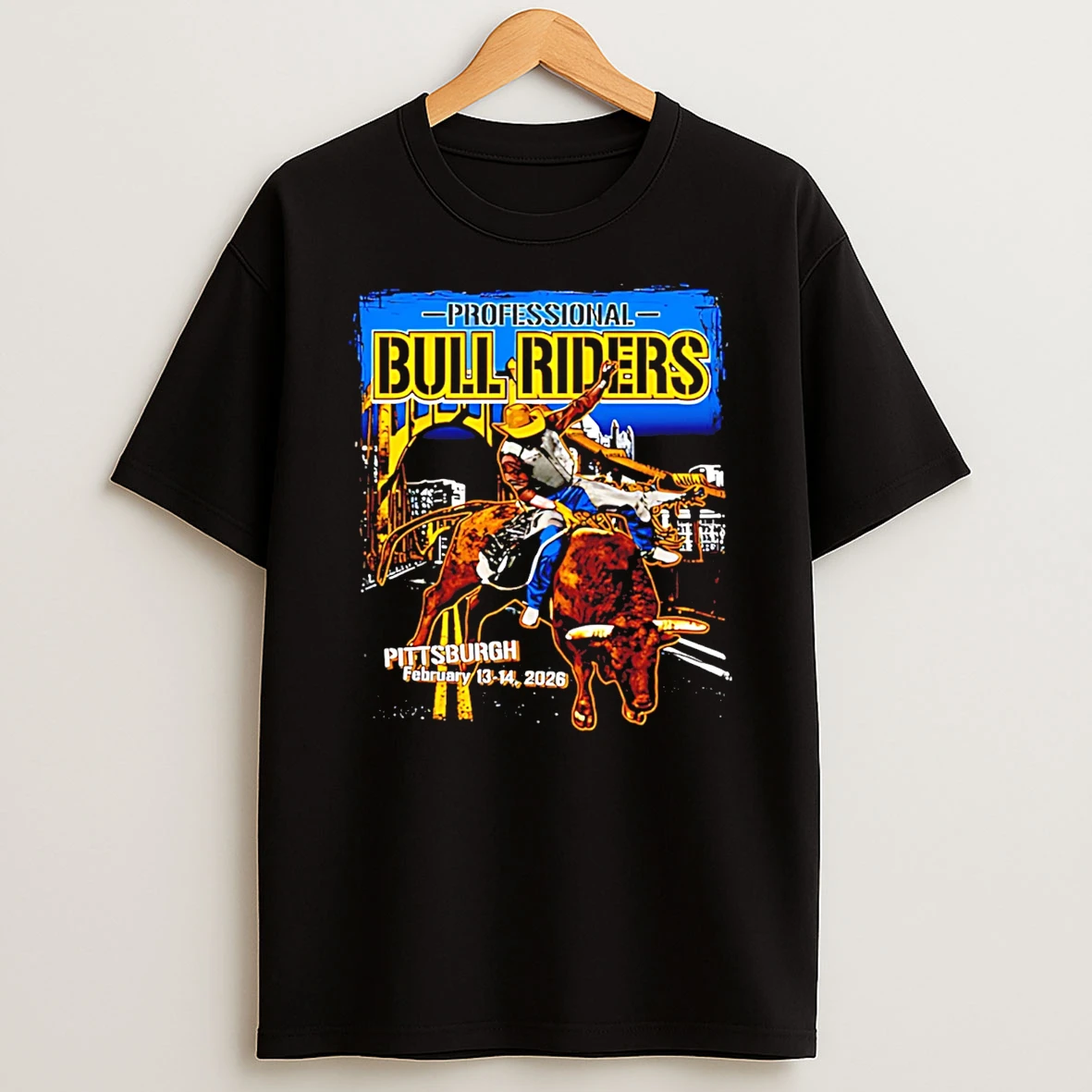 Pbr Utb Tour 2026 Pittsburgh Bucking Bridge T Shirt