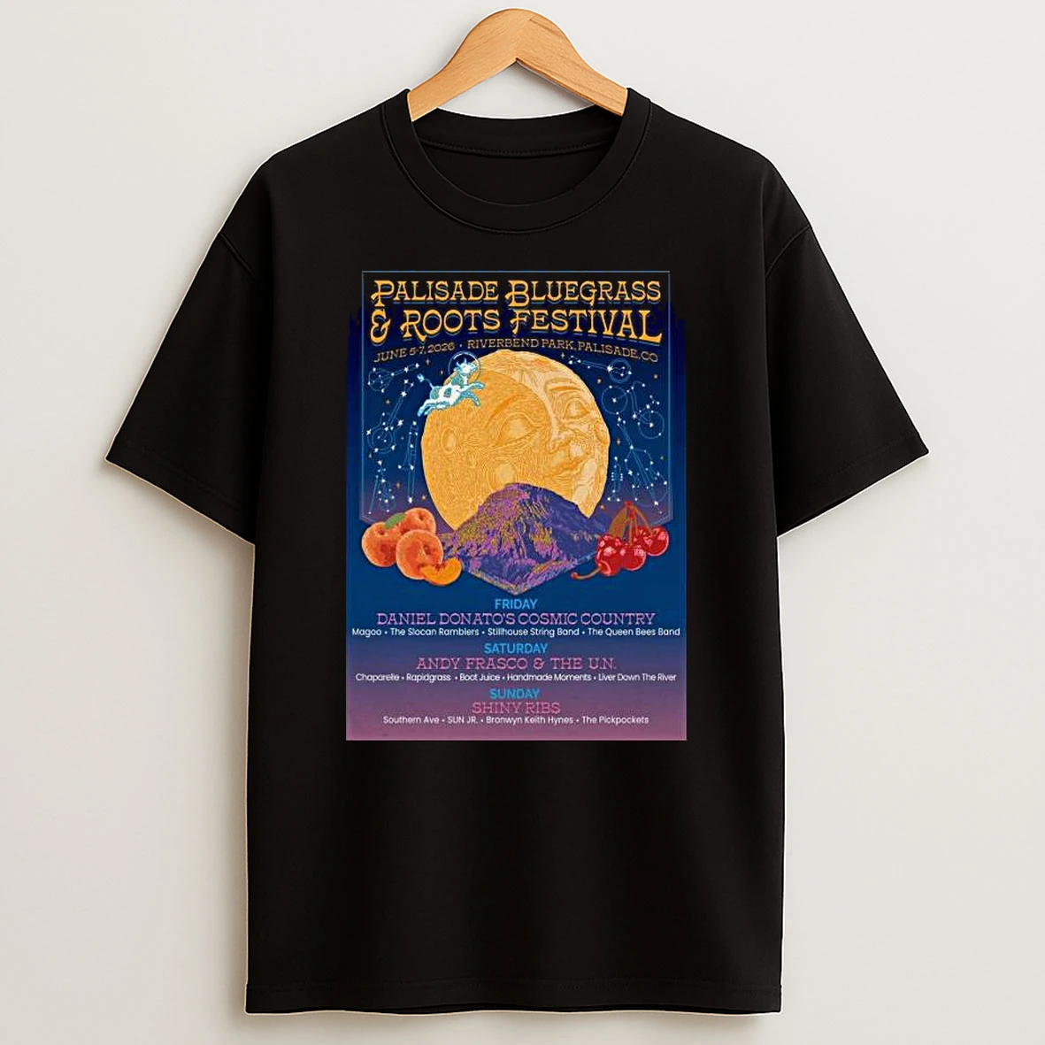Palisade Bluegrass Festival Riverbend Park In Palisade Co Jun 5 7 2026 T Shirt