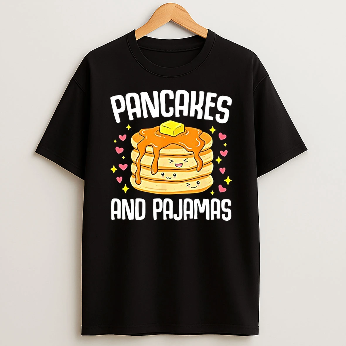 Pancakes And Pajamas Funny Cute Kawaii Pancake Lover Toddler T Shirt