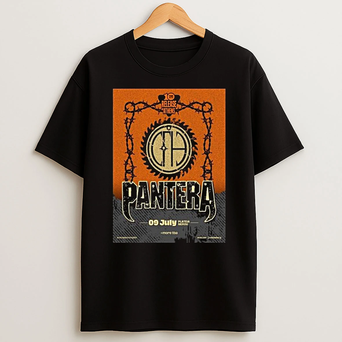 Pantera Athens Greece Show First Time Playing Plateia Nerou On July 19 2026 10 Years Release Athens T Shirt