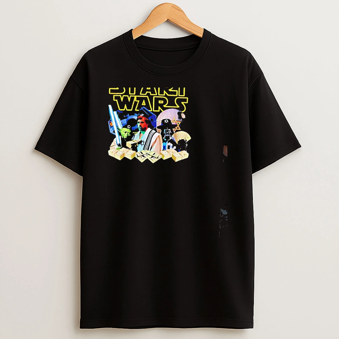Parody Star Wars Characters With Money Stacks Graphic T Shirt