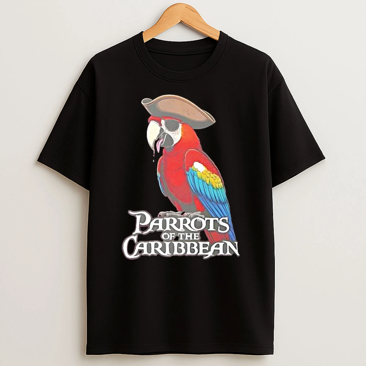 Parrots Of The Caribbean Pirate Macaw T Shirt