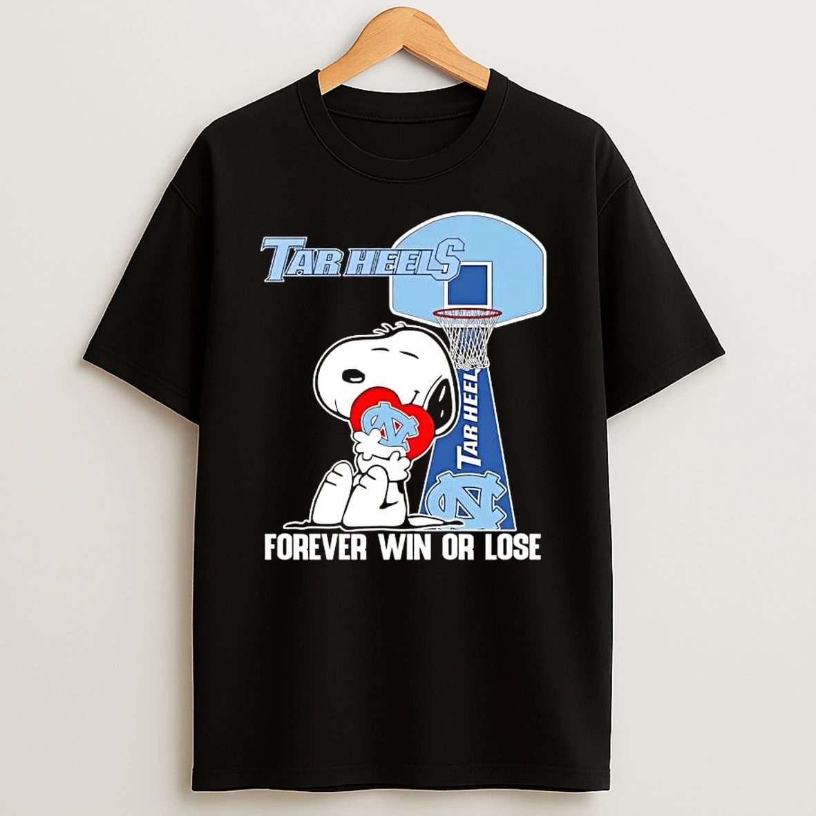 Peanuts Snoopy Forever Win Or Lose North Carolina Tar Heels Basketball T Shirt