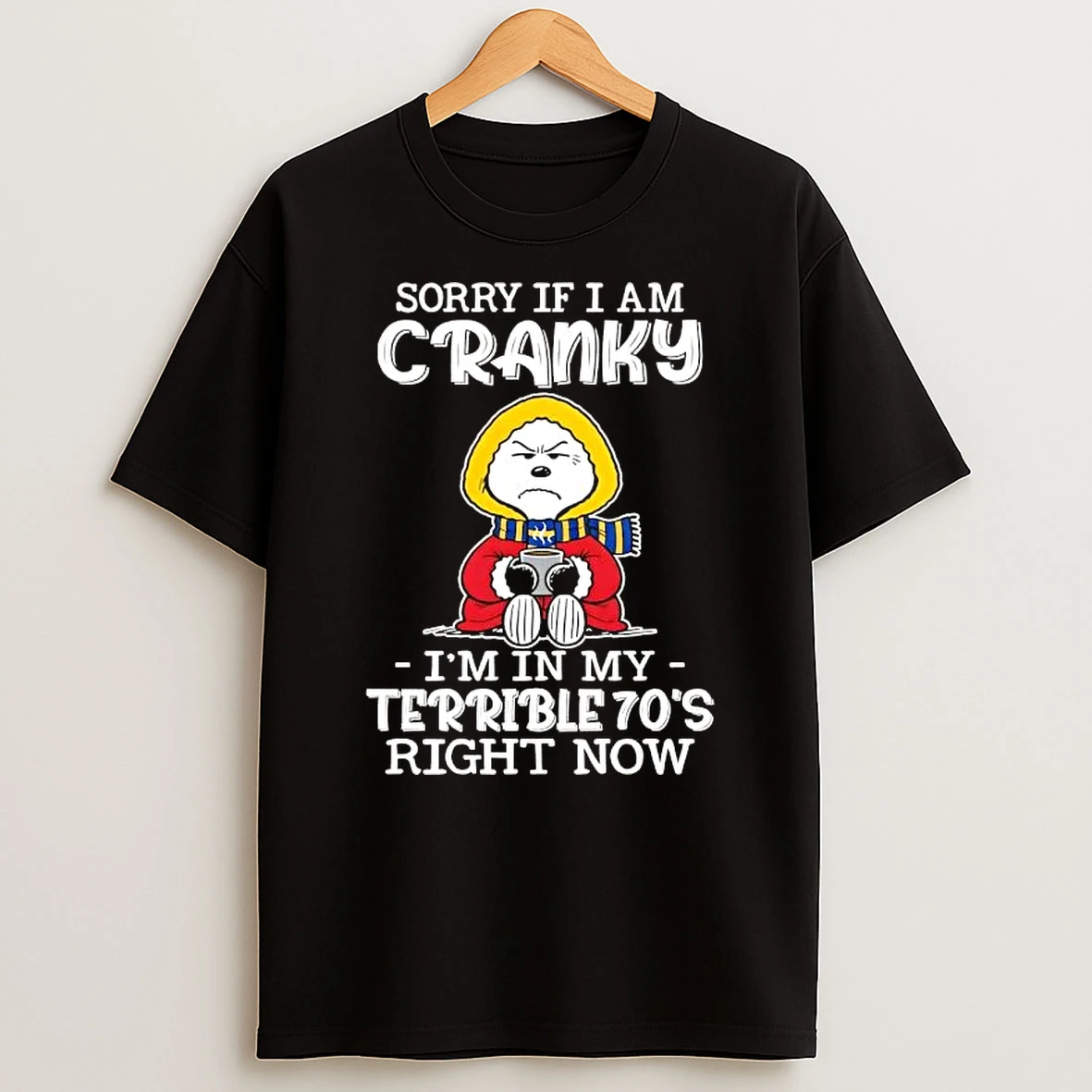 Peanuts Snoopy Sorry If I Am Cranky Im In My Terrible 70s Right Now T Shirt