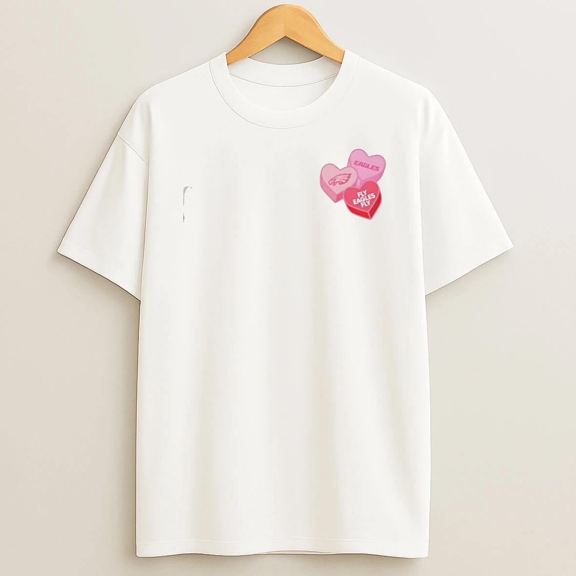Philadelphia Eagles Fly Eagles Fly Candy Heart Valentines Day T Shirt
