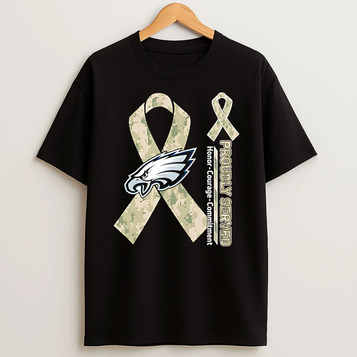 Philadelphia Eagles Proudly Served Honor Courage Commitment T Shirt