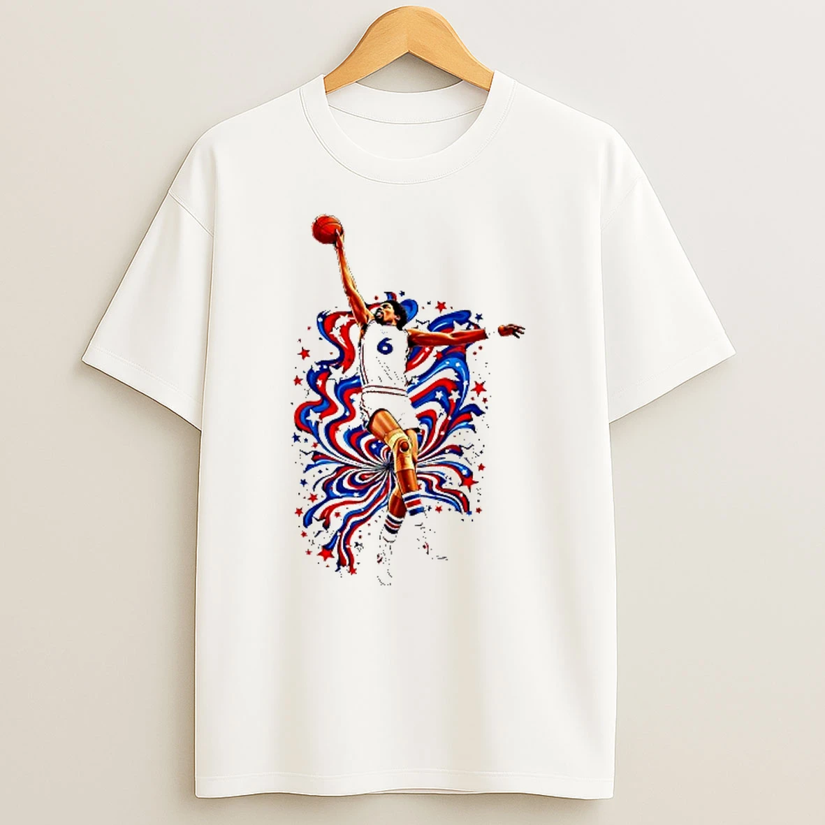 Phunkadelic Dr J Julius Erving Philadelphia 76ers T Shirt