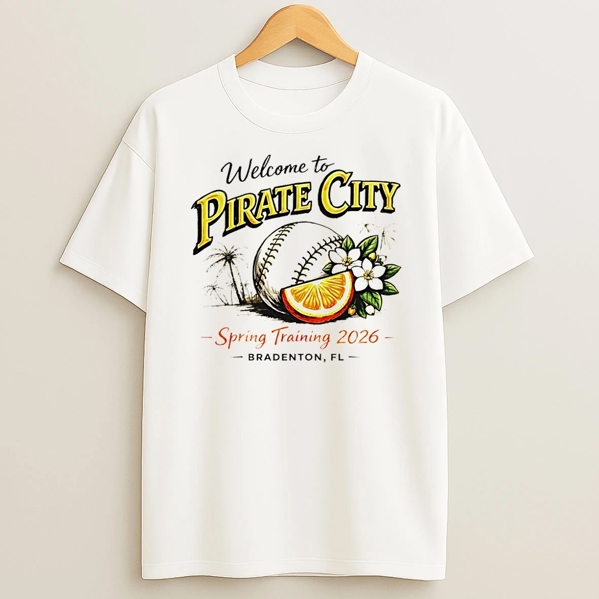 Pittsburgh Pirates Baseball Welcome To Pirate City Spring Training 2026 Bradenton Fl T Shirt