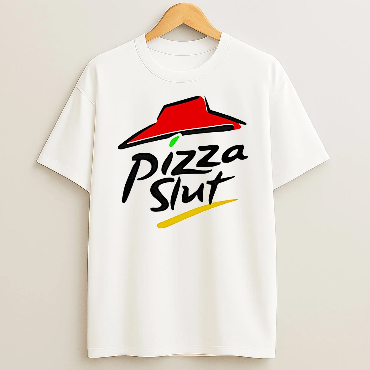 Pizza Slut Pizza Hut Parody Logo T Shirt