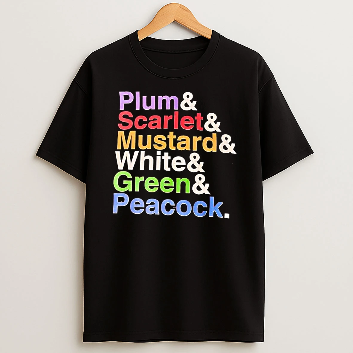 Plum Scarlet Mustard White Green Peacock Vintage T Shirt