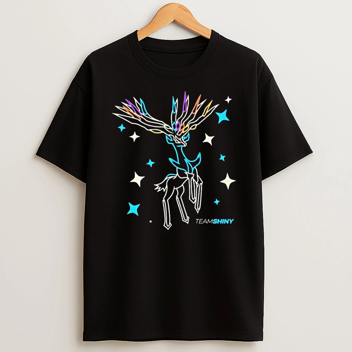 Pokemon Number 716 Xerneas Team Shiny T Shirt