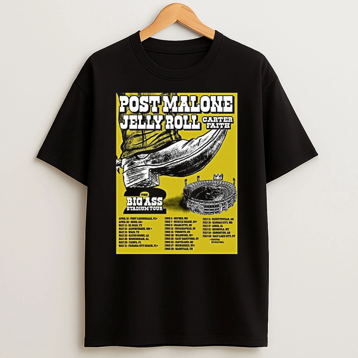 Post Malone The Big Ass Stadium Tour 2026 Part 2 Schedule Venue Tour Dates T Shirt