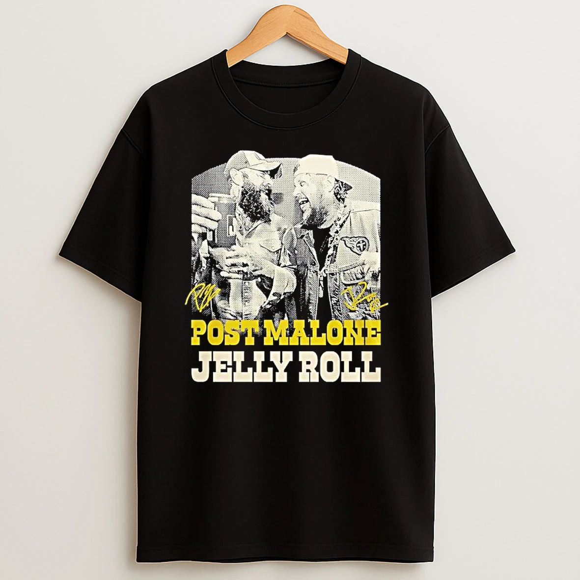 Post Malone X Jelly Roll Signatures Graphic T Shirt