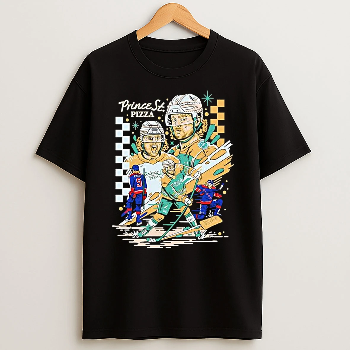 Prince St Pizza X Jack Eichel X Violent Gentleman T Shirt