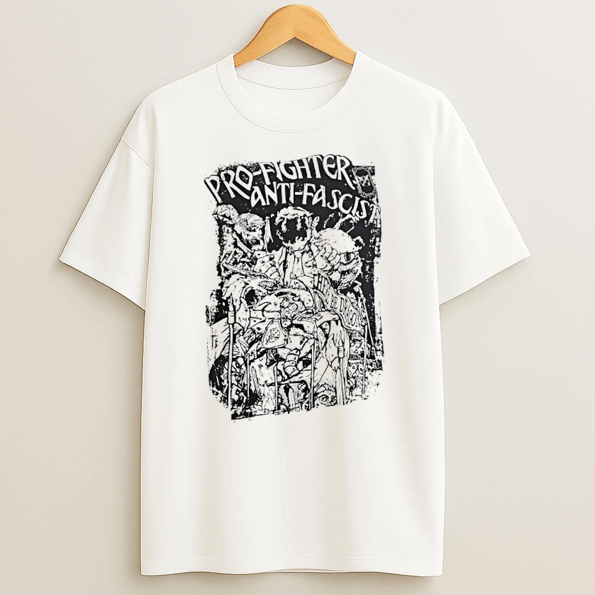 Pro Fighter Anti Fascist Here Be Dragon T Shirt
