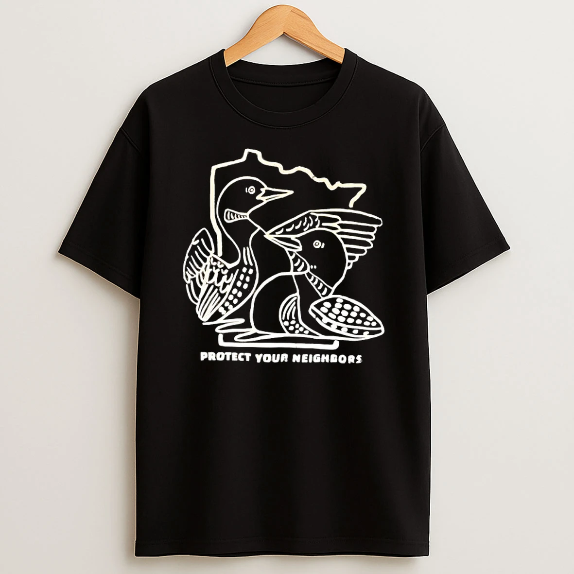 Protect Your Neighbors Two Loons Graphic T Shirt