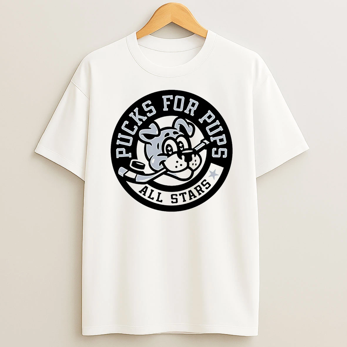 Pucks For Pups All Stars Hockey T Shirt