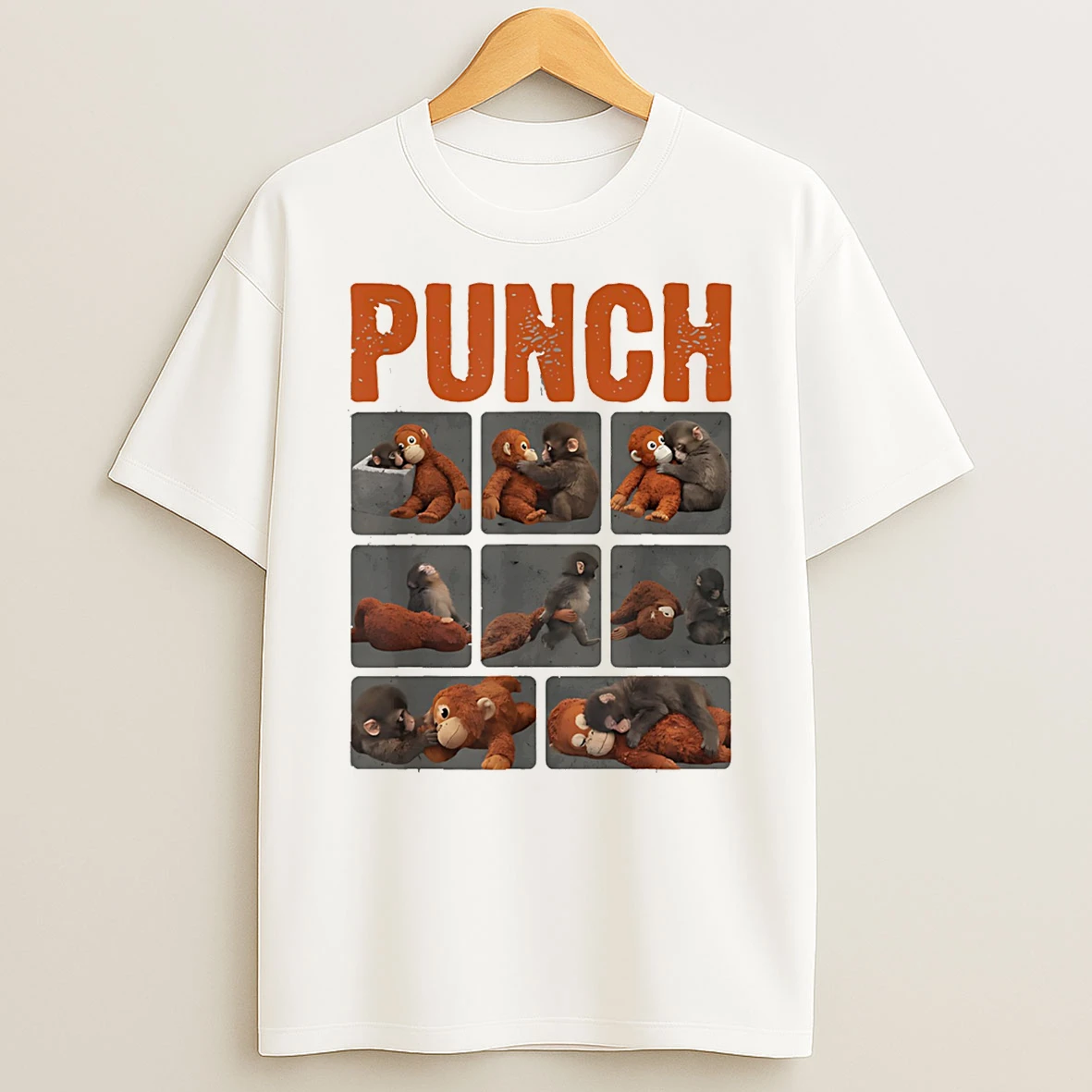 Punch Cute Monkey Graphic T Shirt