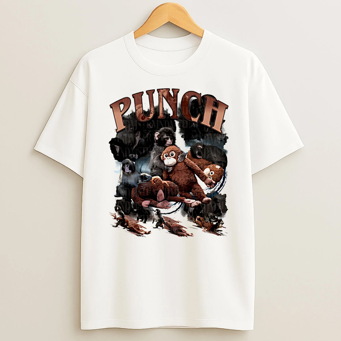 Punch The Monkey Picture Collage T Shirt