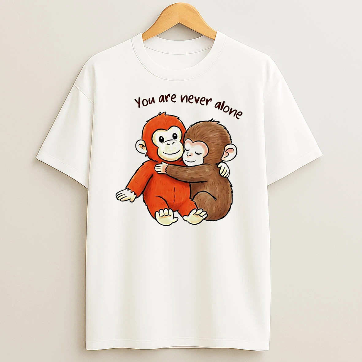 Punch The Monkey Panchi Kun Your Are Never Alone Vintage T Shirt