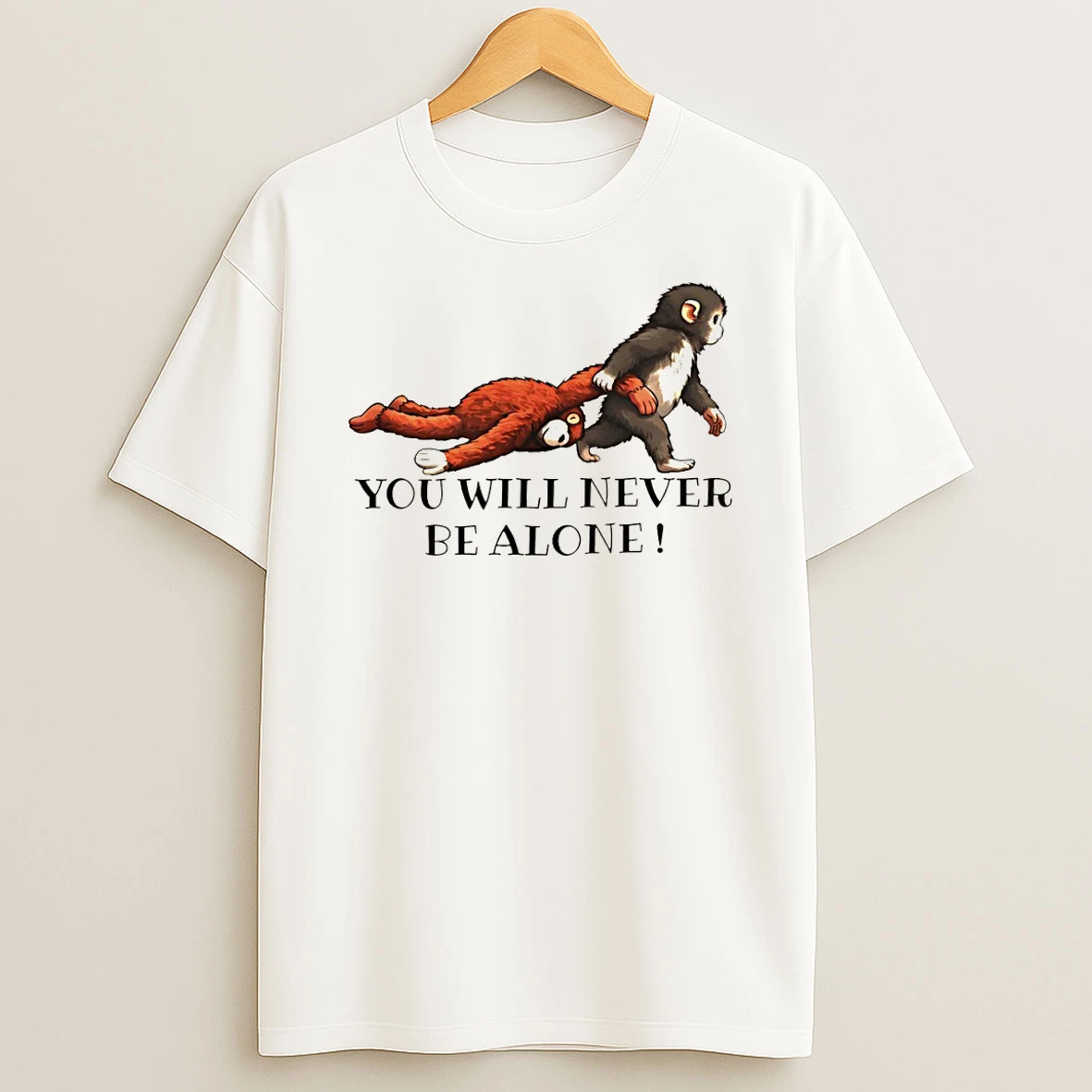 Punch The Monkey Panchi Kun You Will Never Be Alone T Shirt