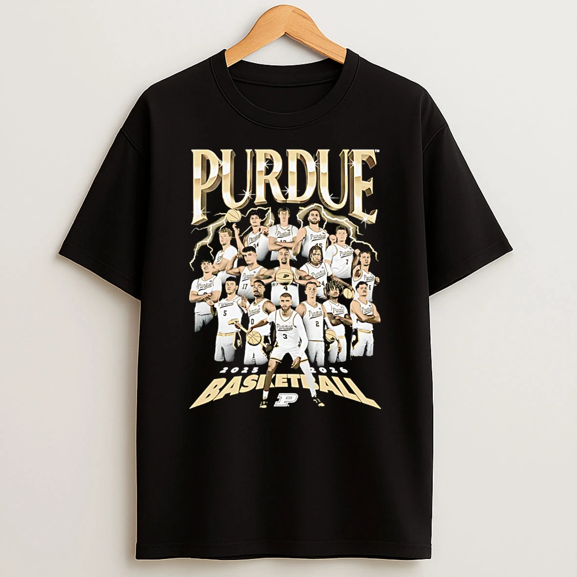 Purdue Boilermakers Basketball 2025 2026 Team Collage T Shirt