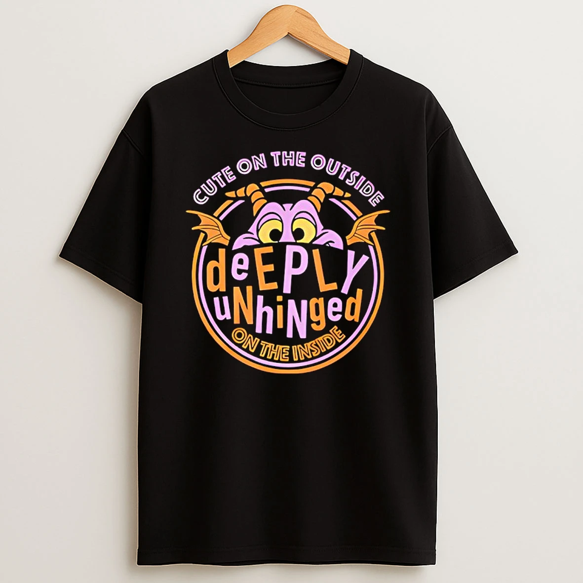 Purple Dragon Cute On The Outside Deeply Unhinged On The Inside T Shirt