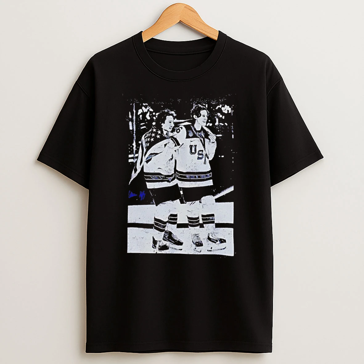 Quinn Hughes And Jack Hughes Brother Usa Champion Hockey Vintage T Shirt