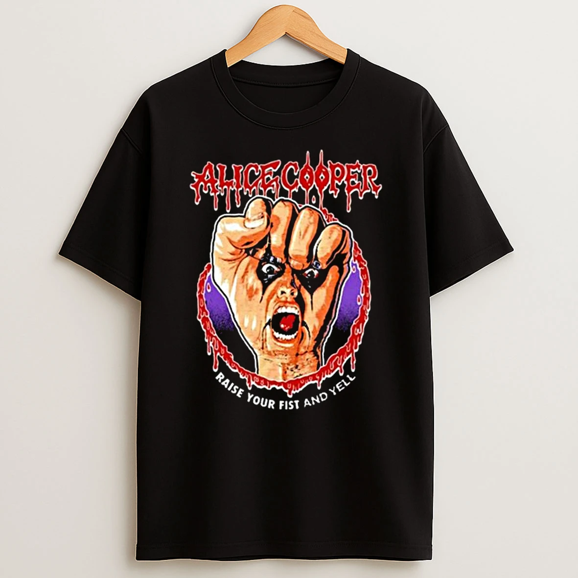Raise Your Fist Vignette By Alice Cooper T Shirt
