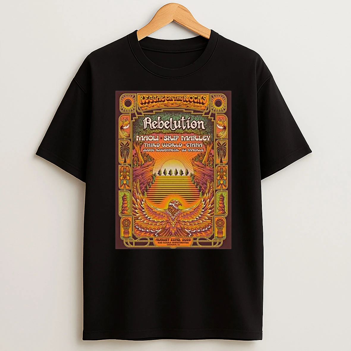 Rebelution August 22 2026 Red Rocks Amphitheatre T Shirt