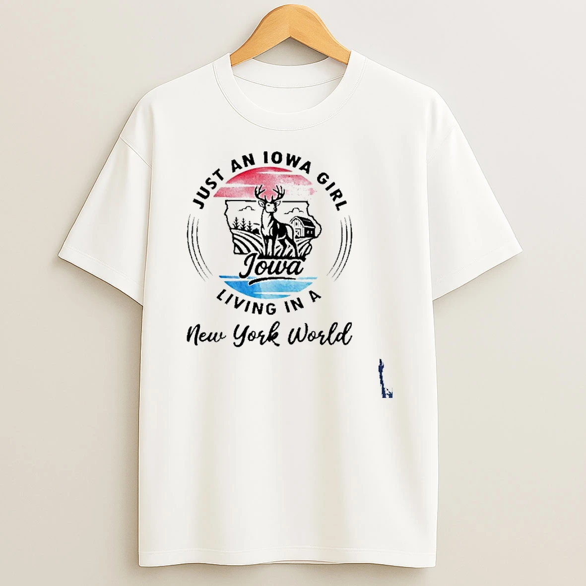 Reindeer Just An Iowa Girl Living In A New York World T Shirt