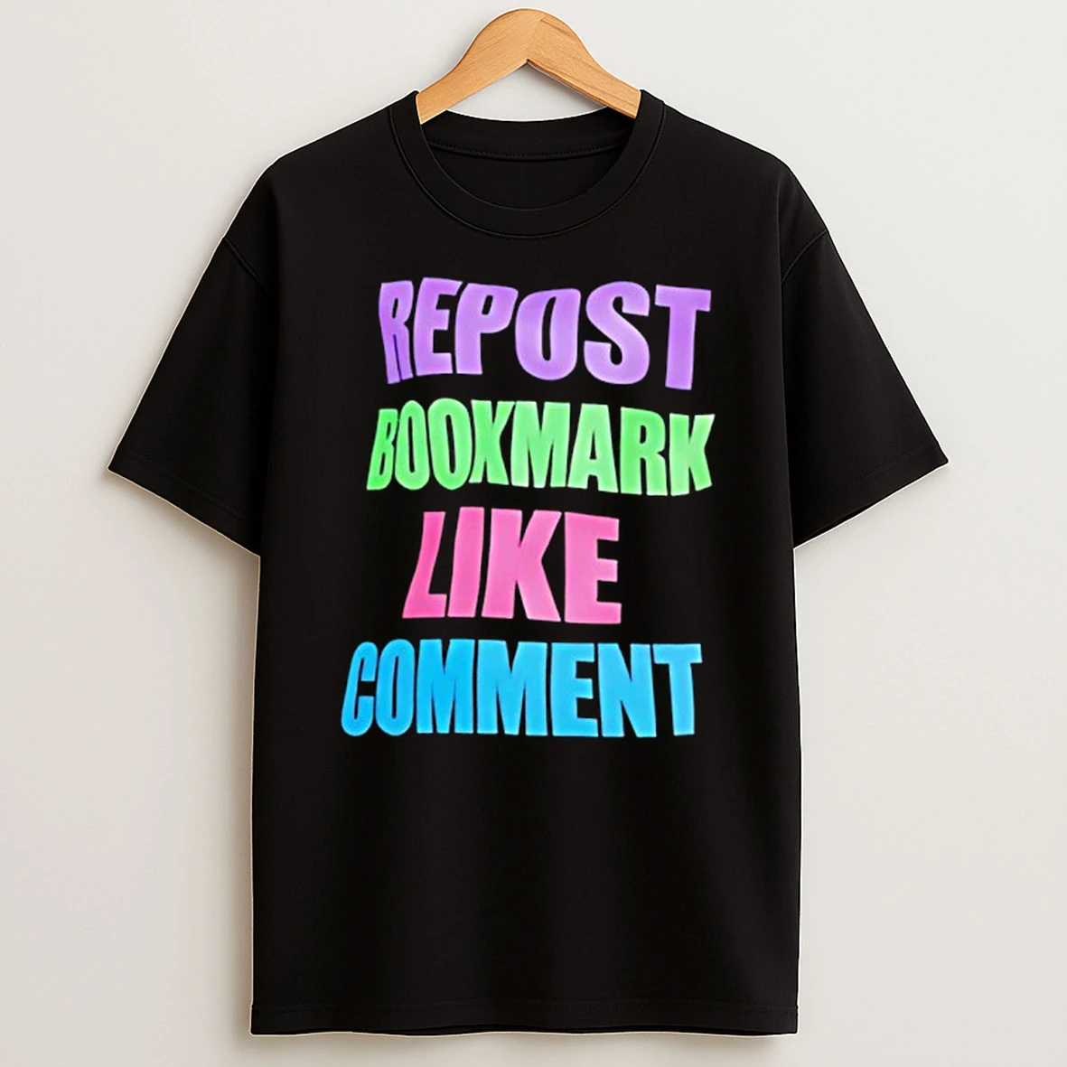 Repost Bookmark Like Comment T Shirt