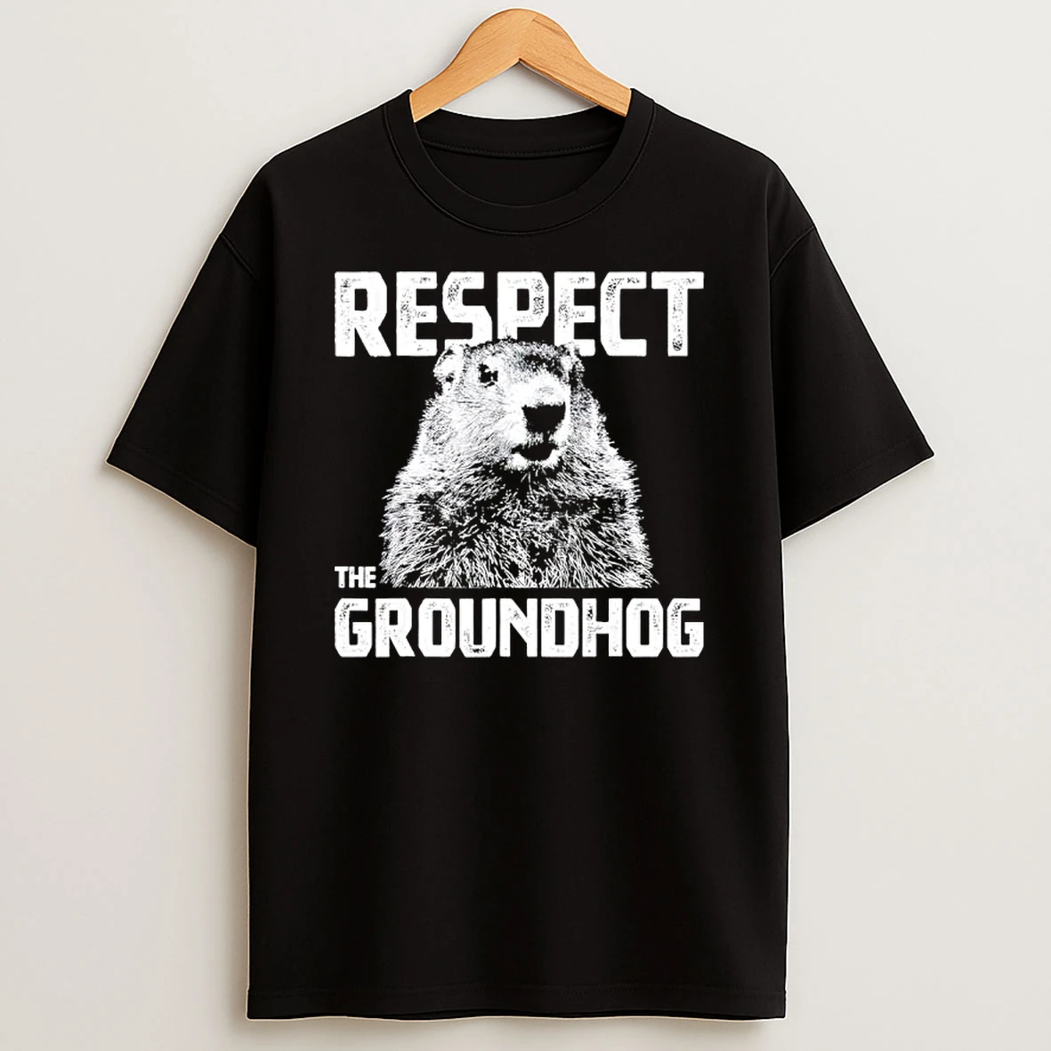 Respect The Groundhog Funny Woodchuck T Shirt