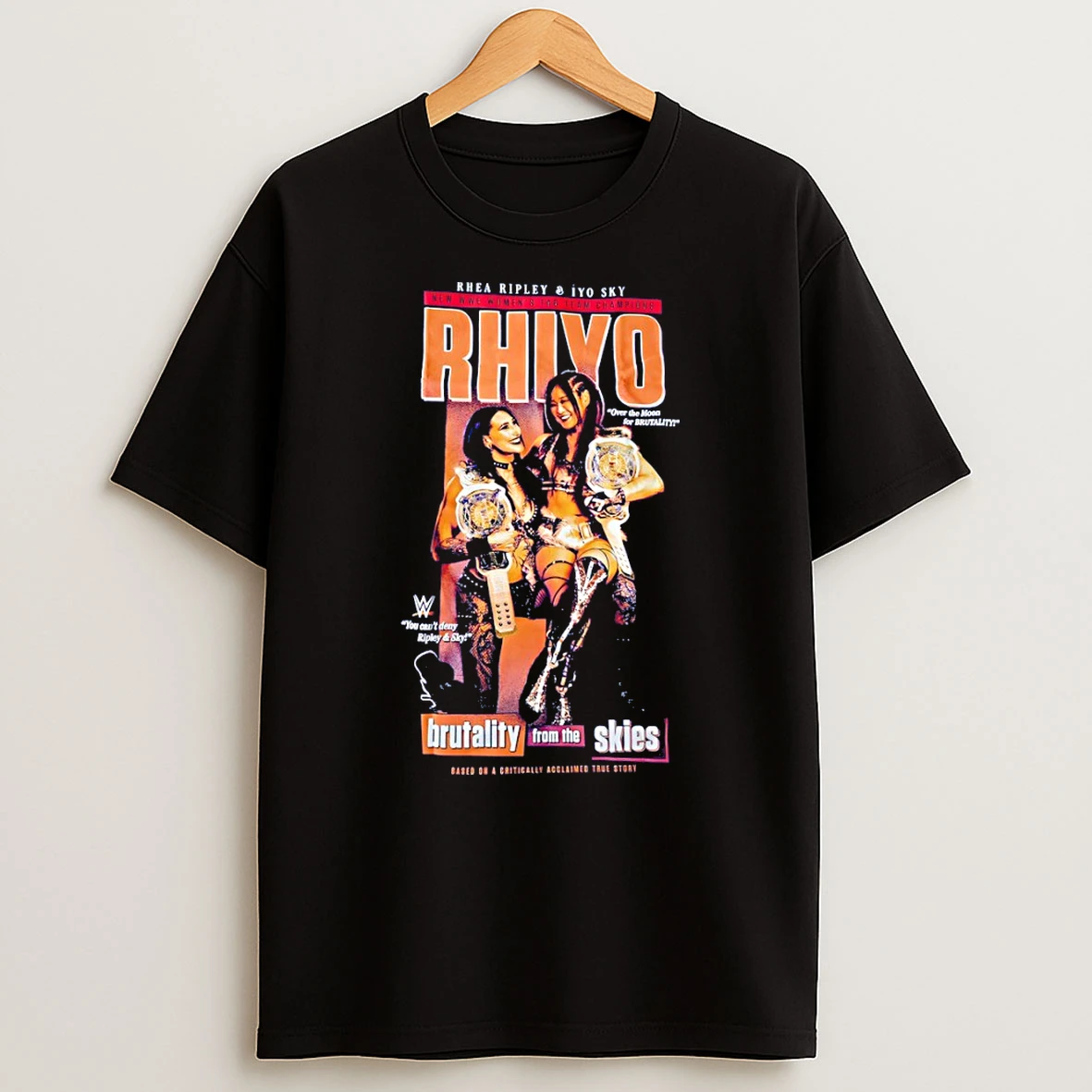 Rhea Ripley Vs Iyo Sky Rhiyo Wwe Brutality From The Skies Over The Moon For Brutality T Shirt