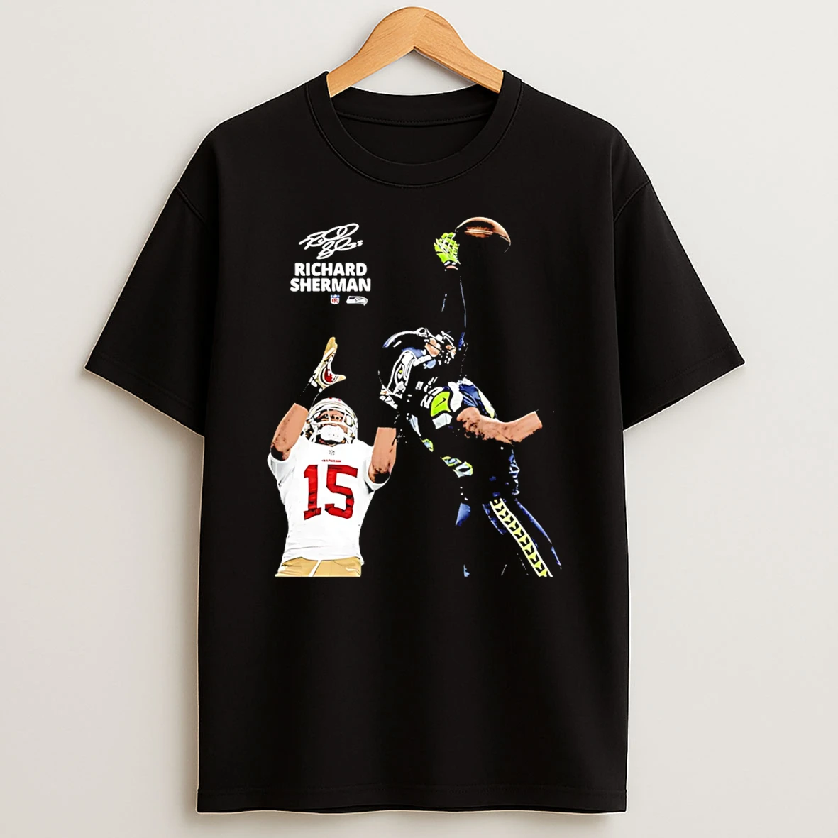 Richard Sherman Seattle Seahawks Super Bowl Lx Champions Player Collage T Shirt