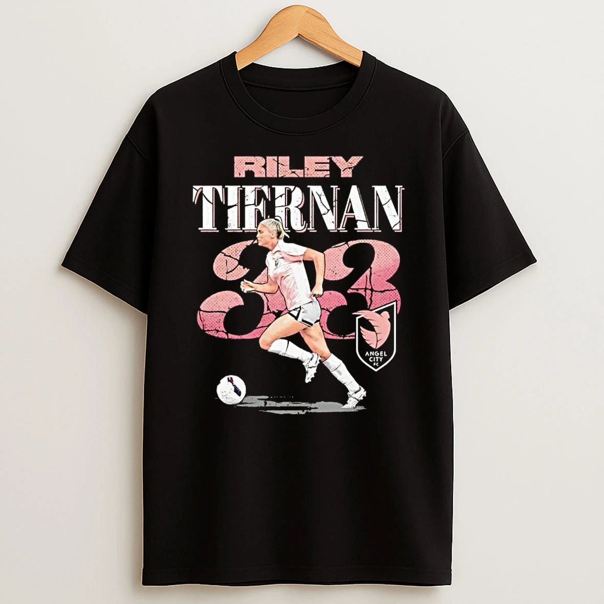 Riley Tiernan Angel City Fc Cracked Number 33 T Shirt