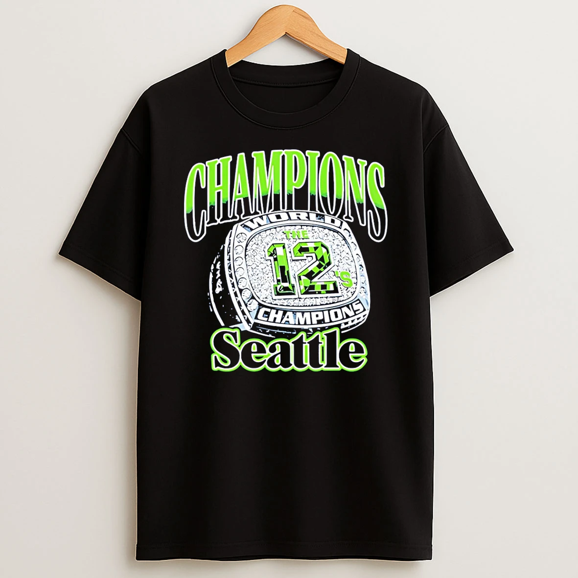 Rings Seattle Seahawks Football 12 World Champions Vintage T Shirt