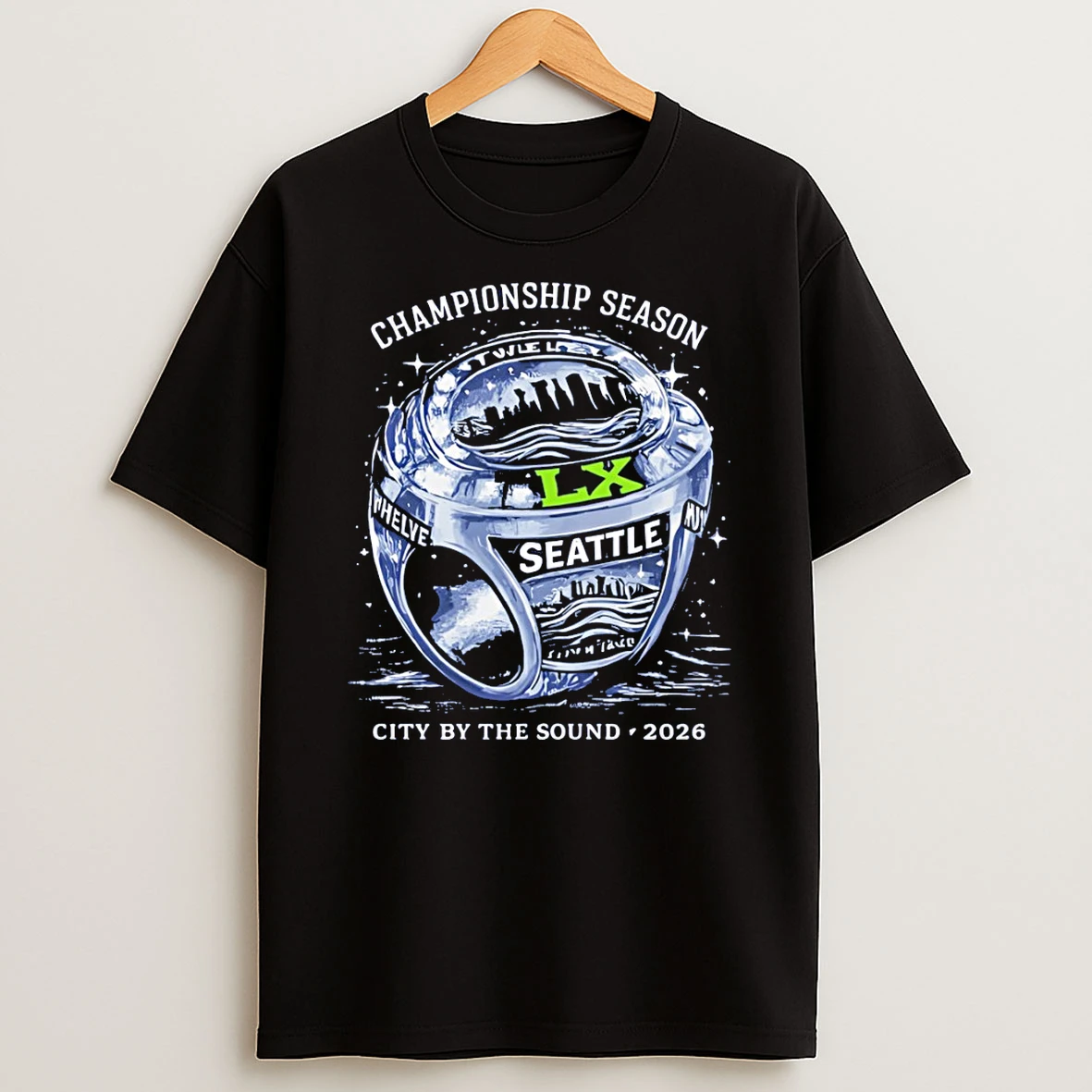 Rings Seattle Seahawks Super Bowl 2026 Champions We Did Not Care Victory T Shirt