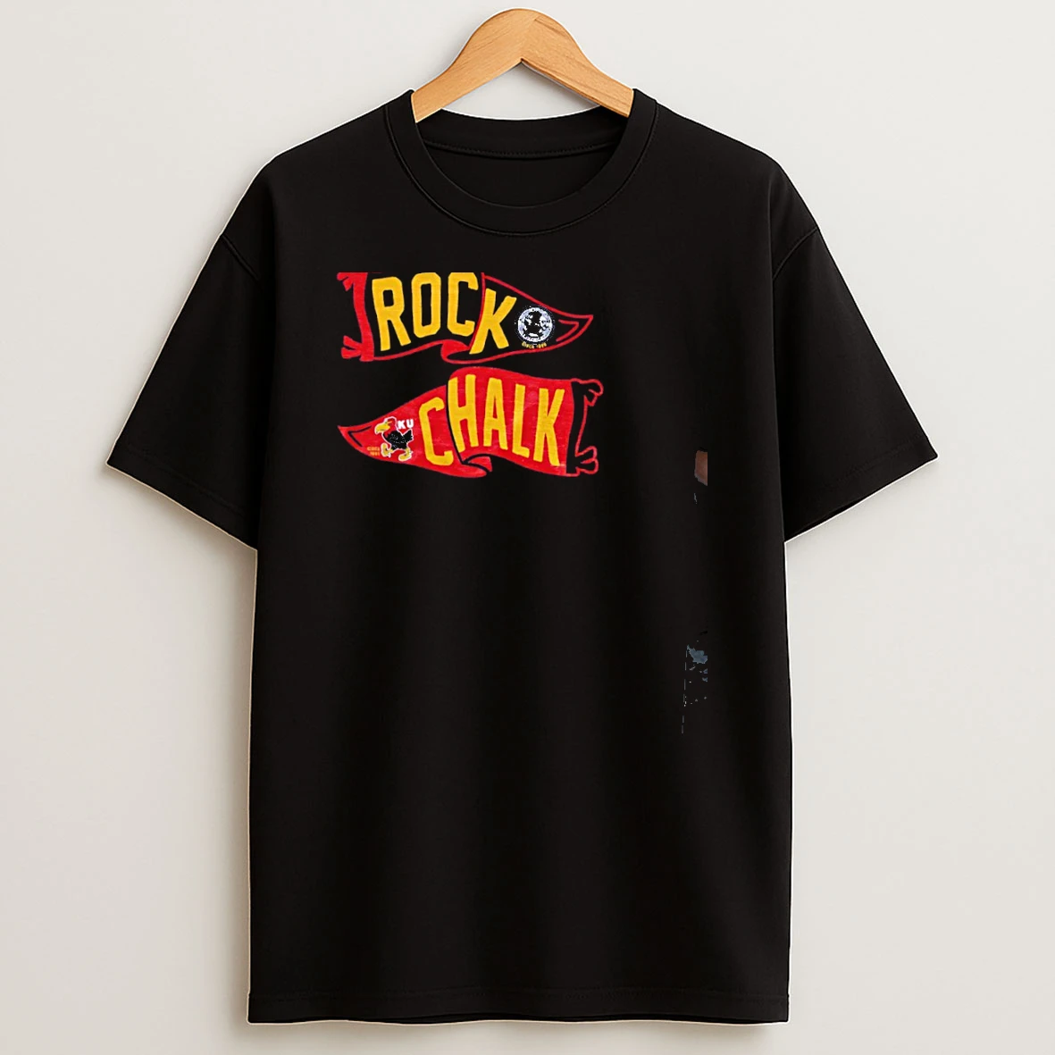 Rock Chalk Ku Pennant Graphics T Shirt