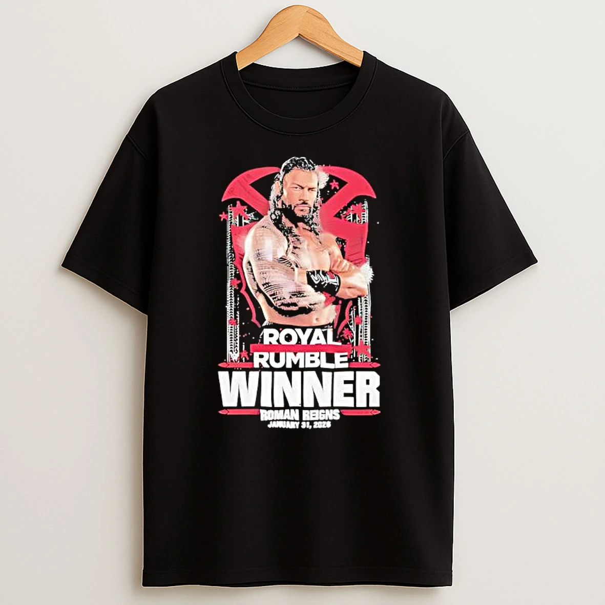 Roman Reigns Royal Rumble 2026 Winner Graphic T Shirt